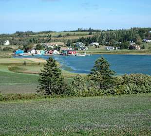 Blick auf das malerische Fischerdorf