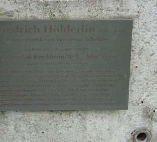 Hölderlin Brunnen und Gedenktafel