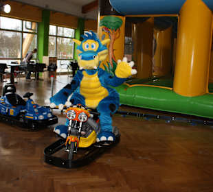 Unser Bosi beim Kart fahren