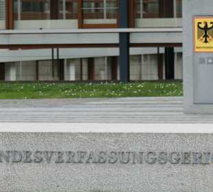 Blick zum Bundesverfassungsgericht in Karlsruhe