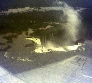 Die Wasserfälle von Iguazu aus der Luft