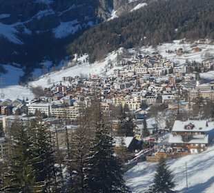  Seilbahn Torrent-Blick nach Leukerbad - Dorf