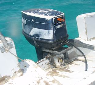 Toller Motor am Boot