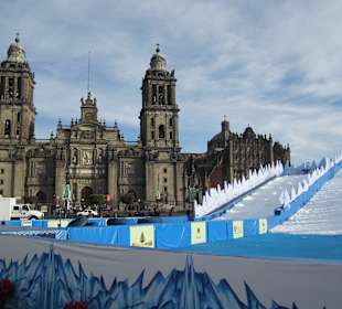 Im tiefsten Winter, passend dazu eine Schneepiste