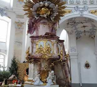 Die Kanzel der Basilika Vierzehnheiligen