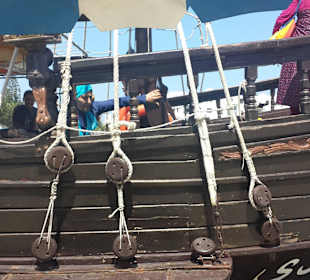 Piratenschiff im Hafen