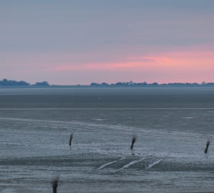 Sonnenuntergang über dem Wattenmeer