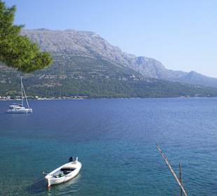 Blick von Korcula nach Orebic