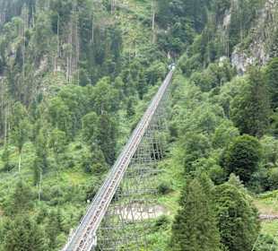 Schienen der alten Gletscherbahn ( ausgebrannt)