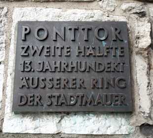 Hinweisschild am Ponttor