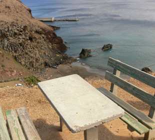 Plätzchen mit Strandblick