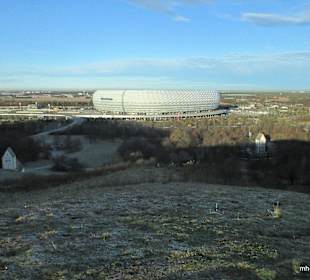 Blick zur Arena vom "Fröttmaninger Berg", Dez.2013