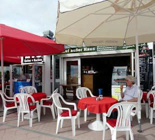 Shops and Restaurants at Sea Front in Dahme