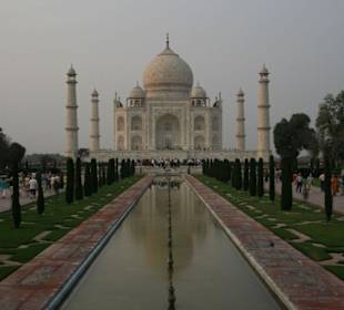Taj Mahal zum Sonnenuntergang