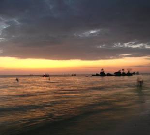 Sehr schöne Sonnenuntergangs Stimmung