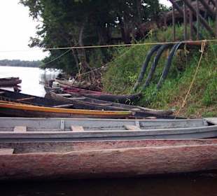 Tour boats at Rio Caura
