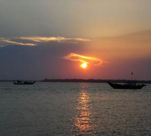 Sonnenuntergang bei der Tour