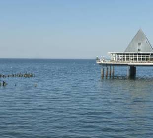 Das Restaurant Ponte Rialto am Ende der Seebrücke