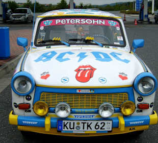 Toller Trabi an der Raststätte