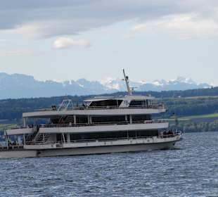 Sicht auf den Bodensee von Meersburg aus