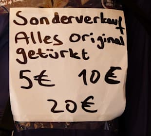 Original - Schild in einem Geschäft