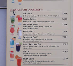 Speisekarte See Nami