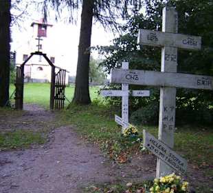Wojnowo - Blick vom Friedhof zum Kloster