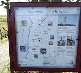 Infotafel am Campener Leuchtturm