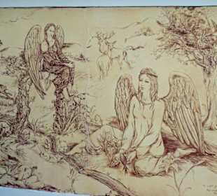 Kunstwerk auf Hauswand