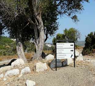 Hinweistafeln in der Ausgrabungsstätte Teos