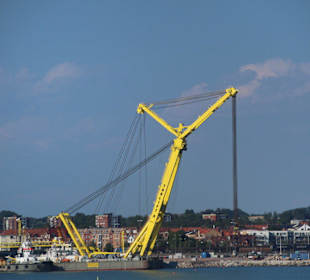Fahrt in den Fährhafen von Trelleborg