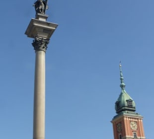 Die heutige, dritte Sigismundsäule am Schlossplatz