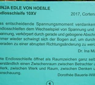 Infotafel zum Werk Endlosschleife