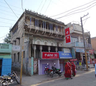 Alte verzierte Häuser in Mandawa