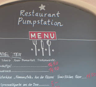Speisekarte der Pumpstation