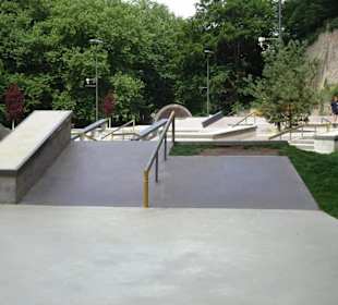 Auf dem Parcours des Skateparks