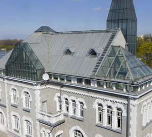 Blick vom Dachgarten der Universitätsbibliothek