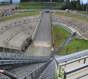 Aussicht von der Schanze ins Stadion