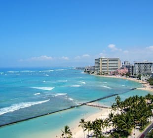 Blick auf Waikiki Beach
