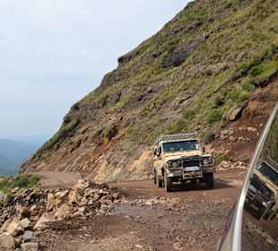 Fahrt am Sani Pass nach Lesotho