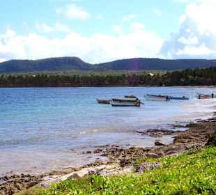 Einheimischen Strand bei Las Galeras