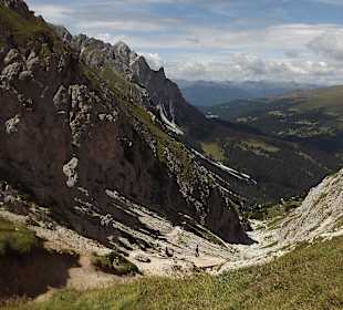 Rückblick von dert Peitlerscharte