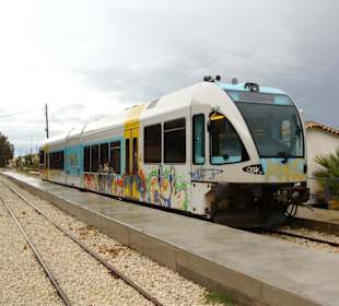 Triebwagen der Schmalspurbahn