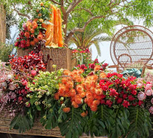 Umzugswagen des Blumenfestivals