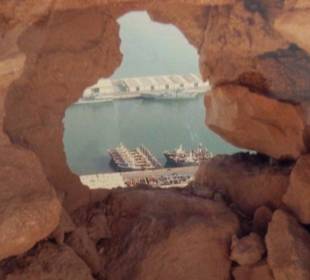 Blick von der Kasbah auf den Hafen von Agadir