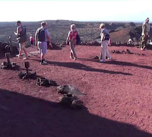 Demonstration des heißen Bodens