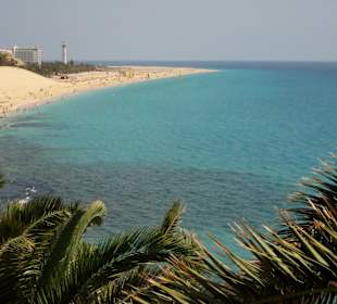 Blick auf Strand und Meer von Morro Jable aus