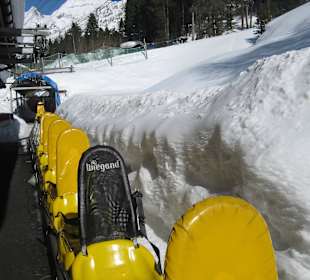 Feeblitz Rodelbobbahn Winter Station