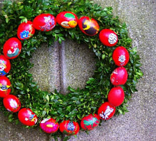 Osterbrunnen Großgeschaidt Osterkranz