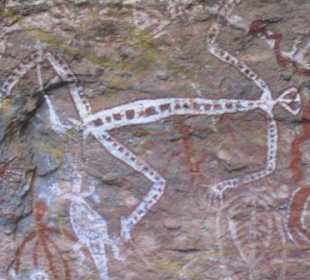 Moderne Kunst der Aborigines (1000 Jahre alt)